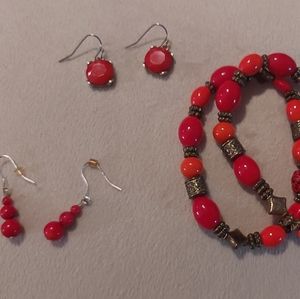 Red costume jewelry ( mix and match)